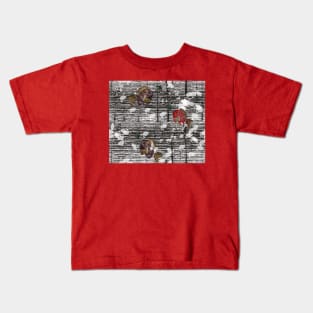 Garden Pond in Grunge Kids T-Shirt